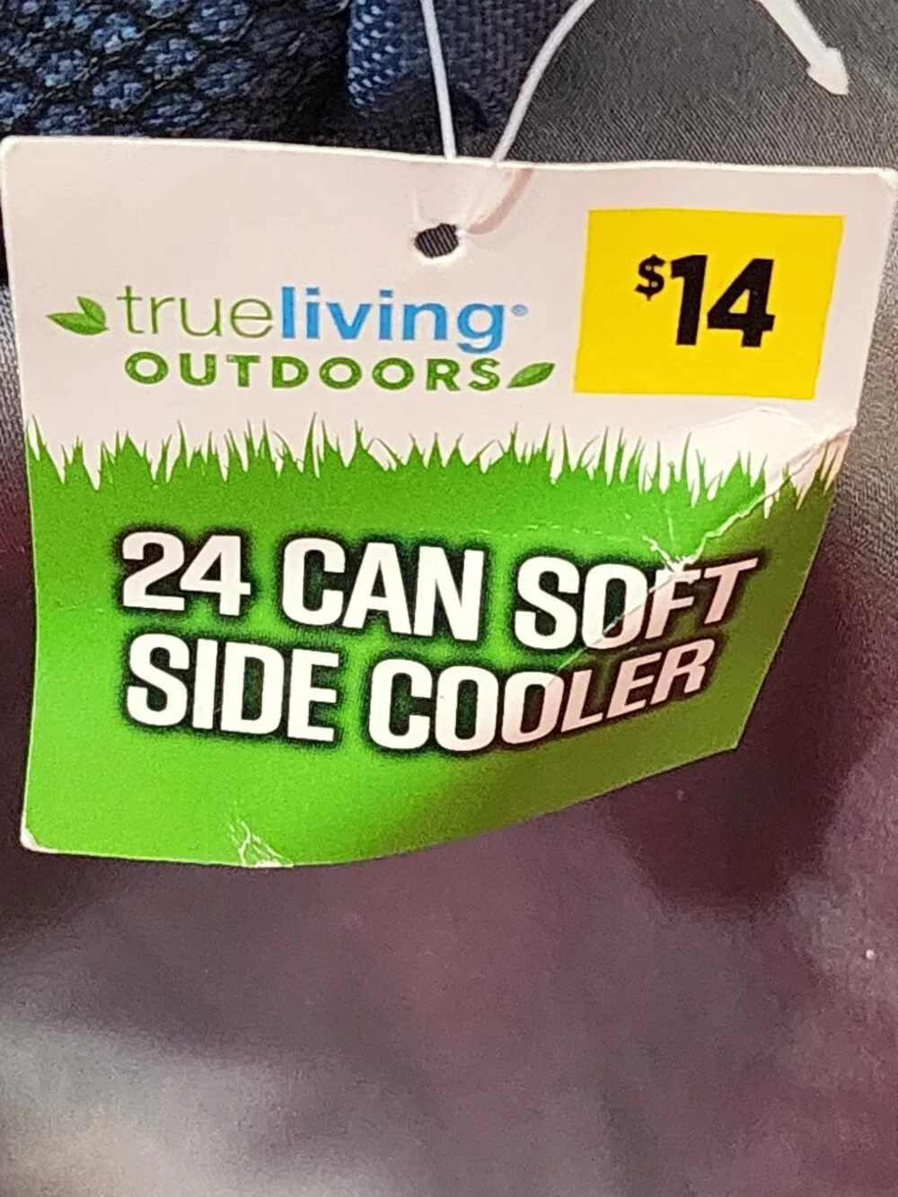 True Living Outdoors Blue Gray Neon Yellow Accent 24 Can Soft Side Carry Cooler